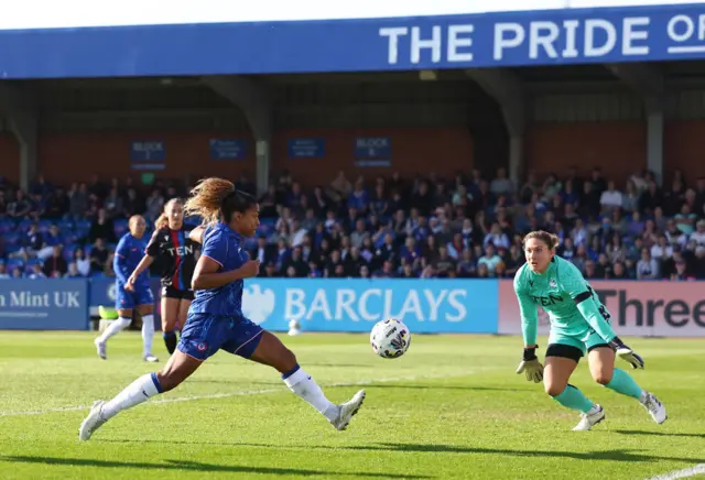 Catarina Macario with the ball at her feet