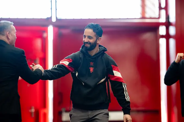 Manager Ruben Amorim of Manchester United arrives