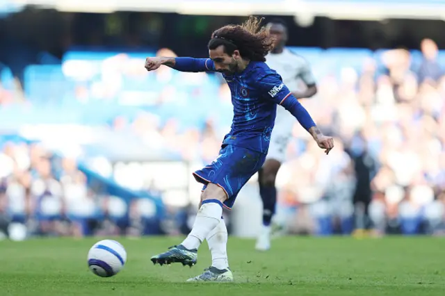 Marc Cucurella of Chelsea scores