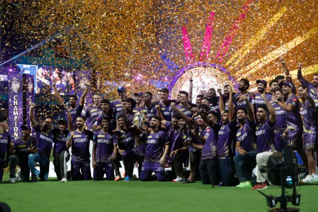 Kolkata Knight Riders celebrate winning IPL 2024