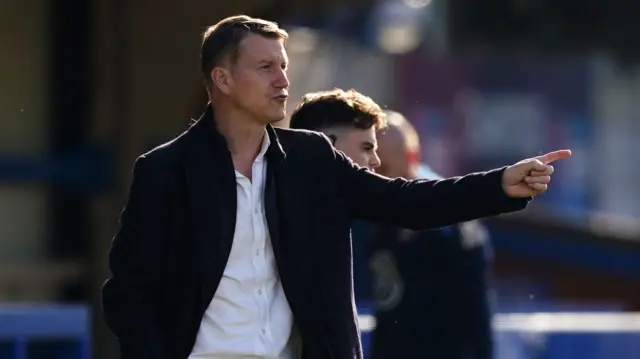 Crystal Palace manager Leif Gunnar Smerud on the touchline during the Adobe Women's FA Cup quarter-final match at Kingsmeadow, London