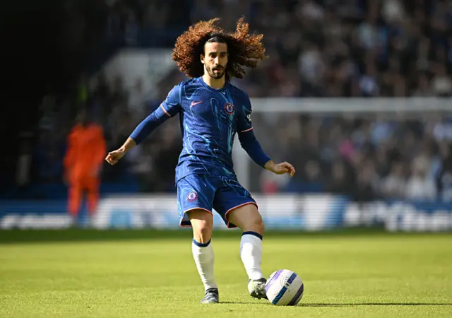 Marc Cucurella of Chelsea passes the ball