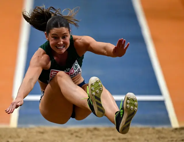 Ireland's Kate O'Connor in the long jump