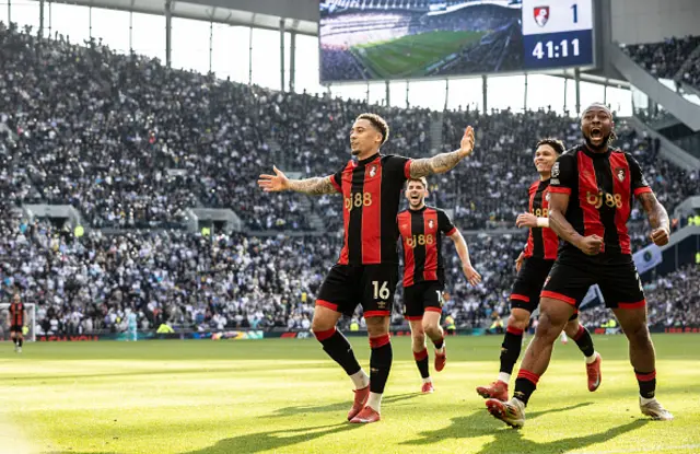 AFC Bournemouth's Marcus Tavernier (left) celebrates