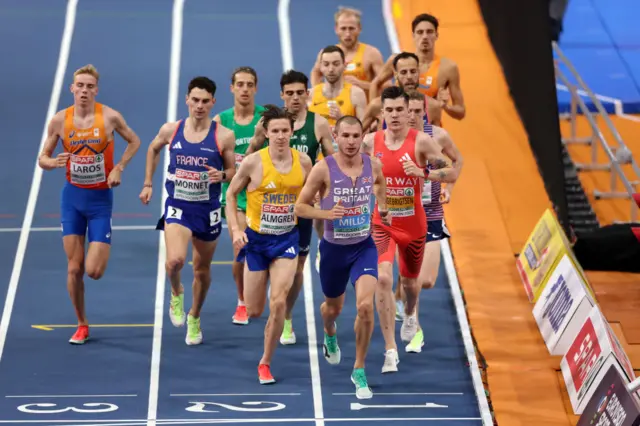 George Mills in the men's 3,000m final