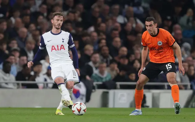 James Maddison of Tottenham Hotspur in action