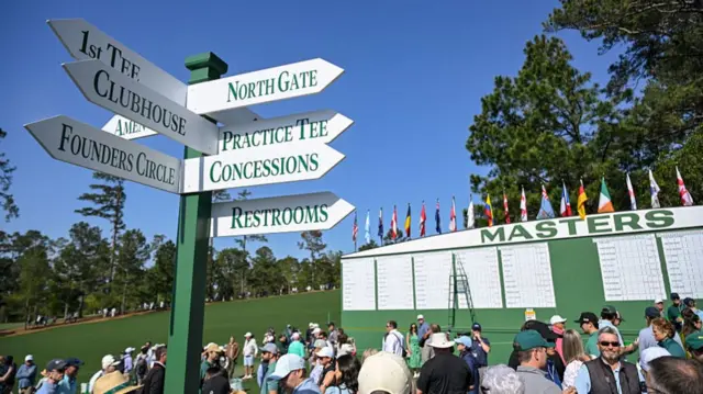 A sign at Augusta