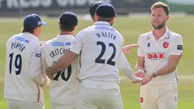 Sam Cook takes a wicket for Essex