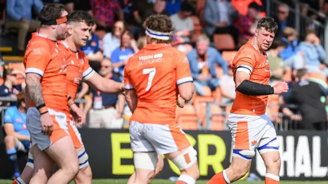 Edinburgh players celebrate