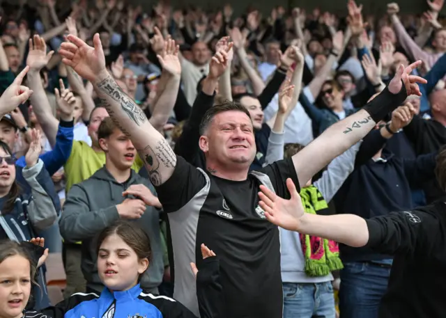 Port Vale fans celebrate