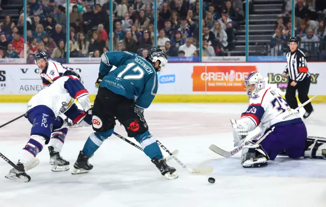 Second period action in Belfast