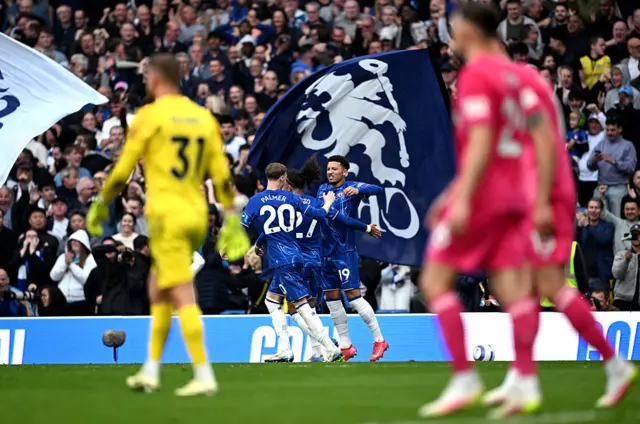 Chelsea players celebrate