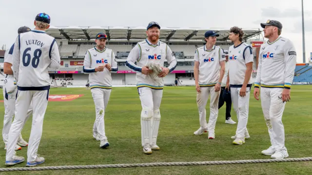 Jonny Bairstow leads his side off