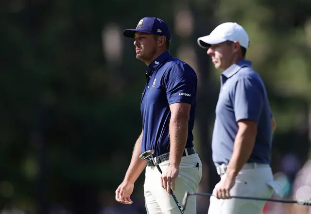 Bryson DeChambeau (left) and Rory Mcilroy (right)
