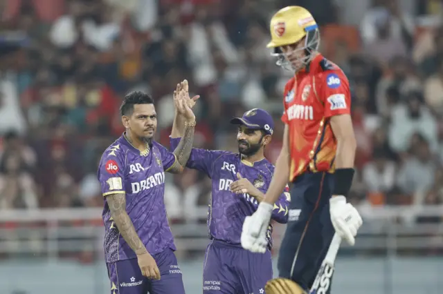 Sunil Narine celebrates