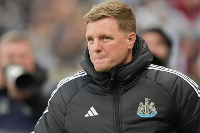 Eddie Howe looks on