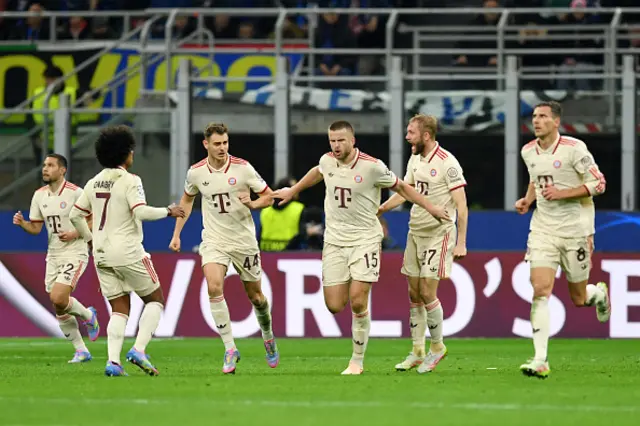 Eric Dier of Bayern Munich celebrates