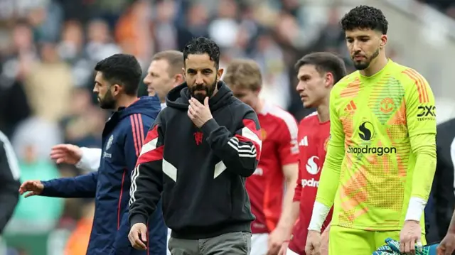 Ruben Amorim looks on