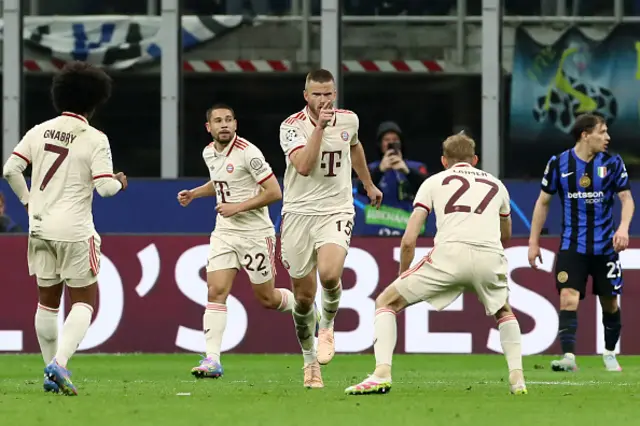 Eric Dier of Bayern Munich celebrates
