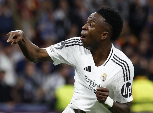 Real Madrid's Vinicius Junior celebrates