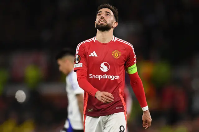 Bruno Fernandes reacts