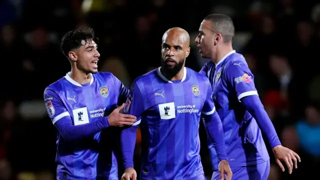 David McGoldrick celebrates for Notts County