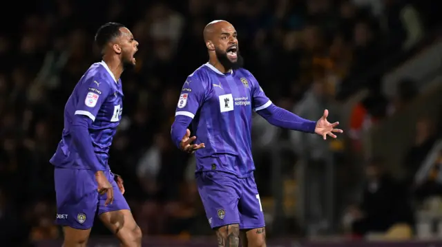 David McGoldrick celebrates for Notts County