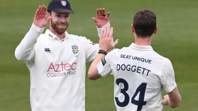 Durham celebrate wicket