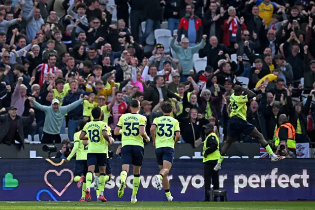 Lesley Ugochukwu (R) celebrates