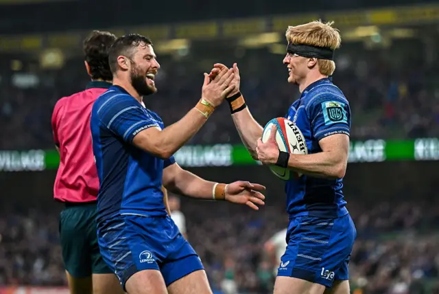 Tommy O'Brien celebrates try