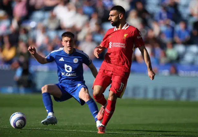 Liverpool's Mohamed Salah in action