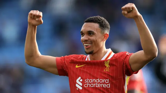 Liverpool's Trent Alexander-Arnold celebrates