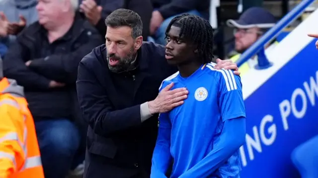Leicester City's Jeremy Monga is subbed on