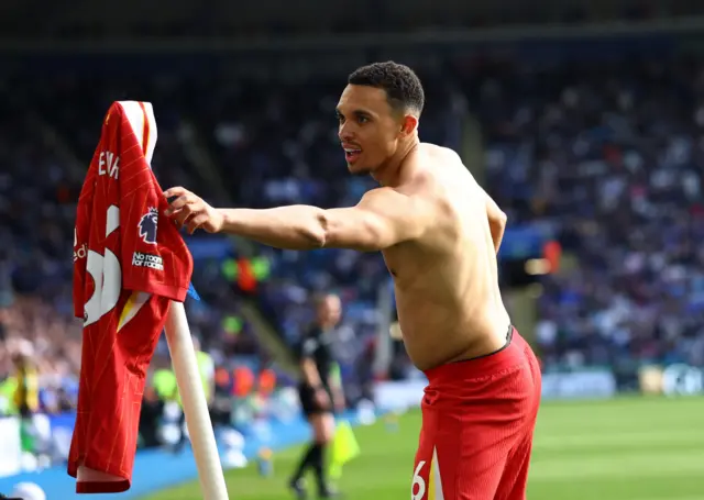 Trent Alexander-Arnold celebrates