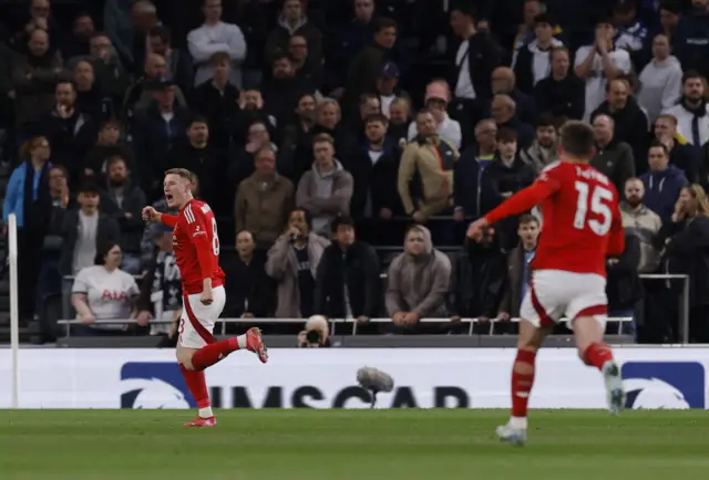 Anderson celebrates his opening goal