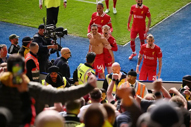 Liverpool fans celebrate