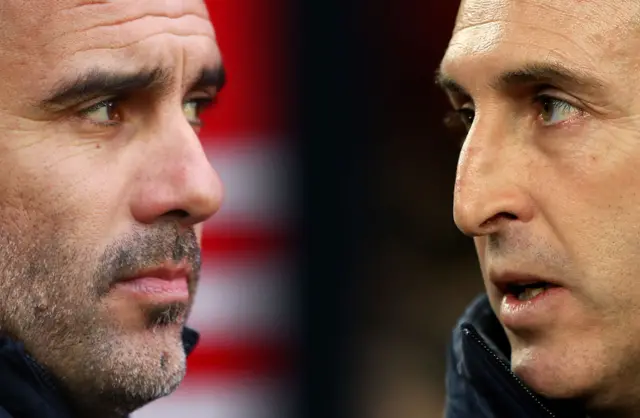 Pep Guardiola Unai Emery