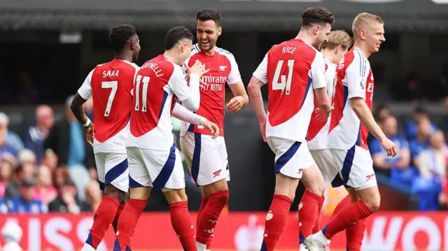 Arsenal players in action