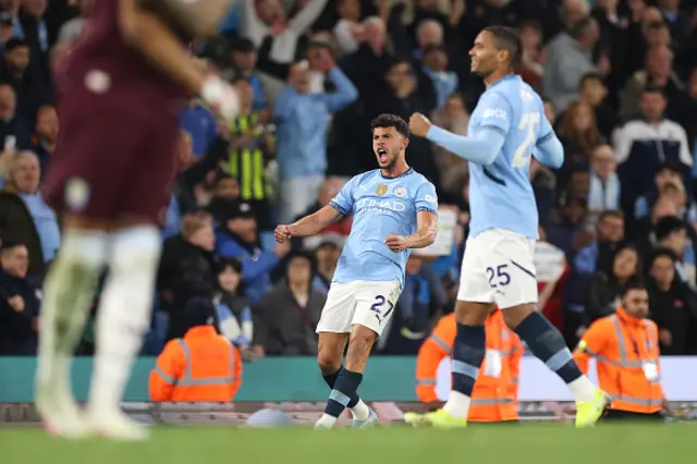 Matheus Nunes of Manchester City celebrates