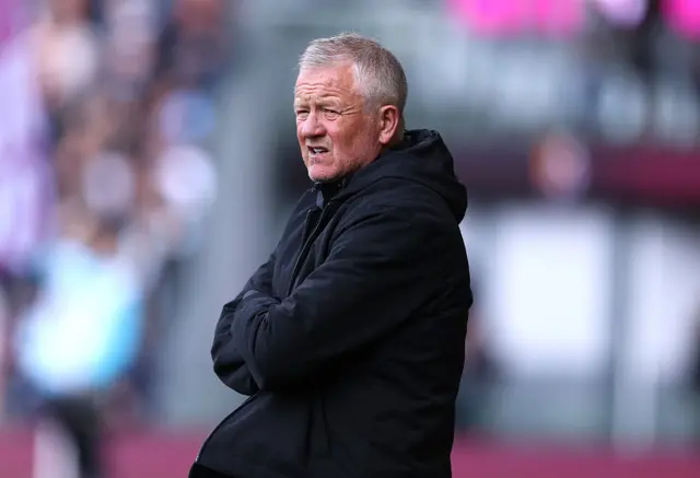 Sheffield United boss Chris Wilder with his arms folded