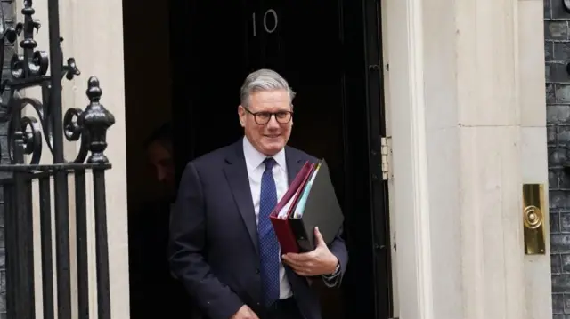Prime Minister Sir Keir Starmer departs 10 Downing Street, London, to attend Prime Minister's Questions at the Houses of Parliament. Picture date: Wednesday April 23, 2025.