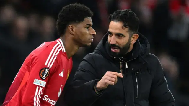 Marcus Rashford and Ruben Amorim