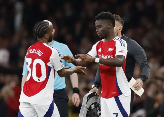 Raheem Sterling and Bukayo Saka