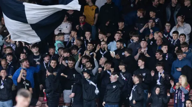 Falkirk fans at Firhill