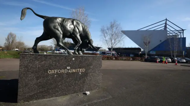 A view from outside Oxford's Kassam Stadium