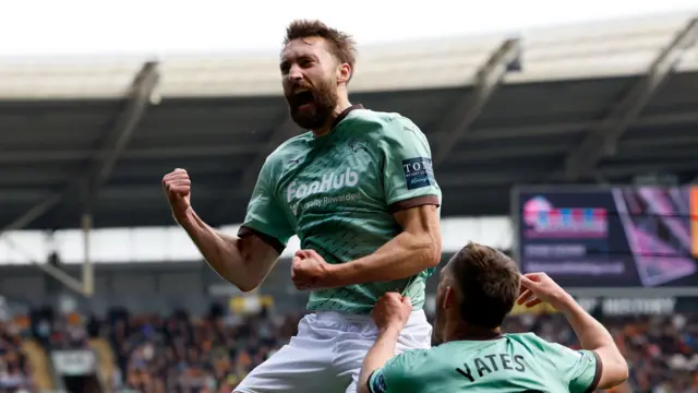 Derby celebrate goal