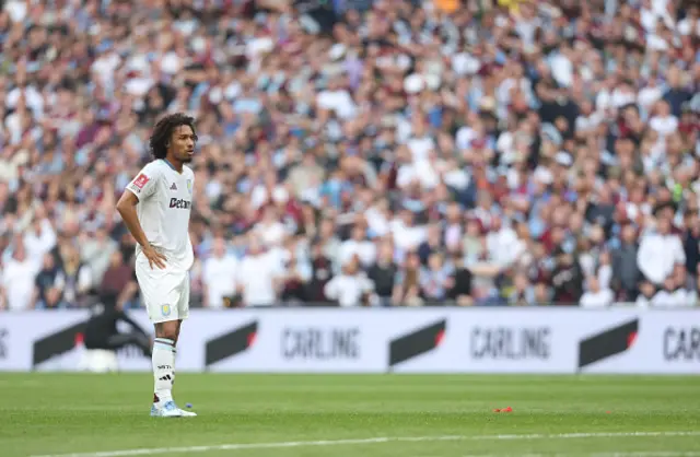 Aston Villa's Boubacar Kamara looks on