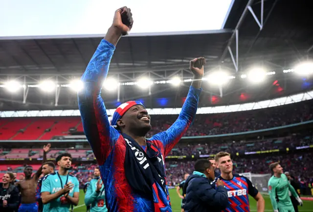 Jean-Philippe Mateta of Crystal Palace celebrates