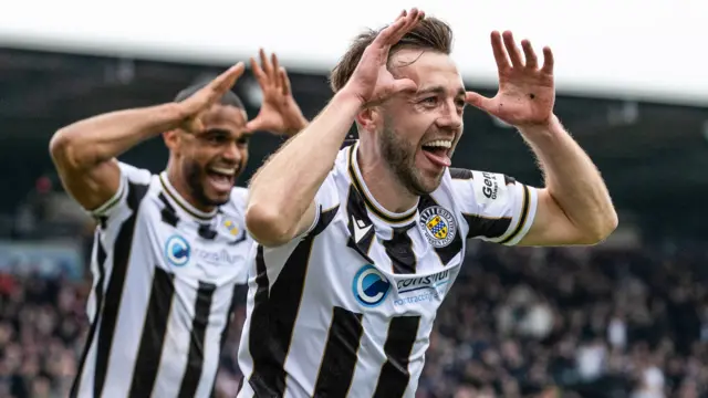 St Mirren's Conor McMenamin celebrates