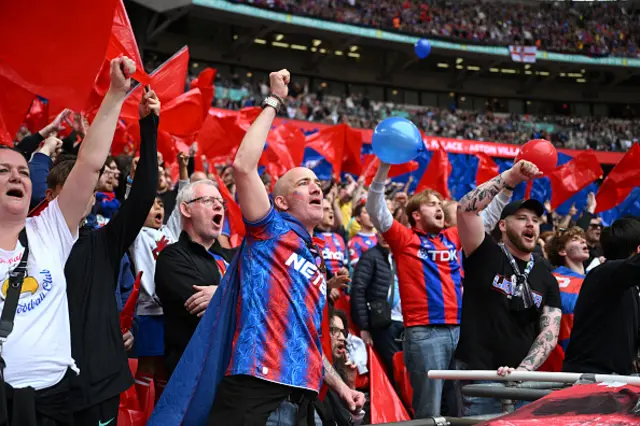 Fans of Crystal Palace show their support